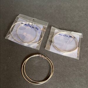 Fashion Jewelry Chic Silver Hoop Earrings